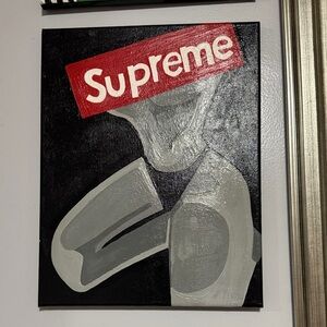 Supreme Red and Black Modern Art Canvas